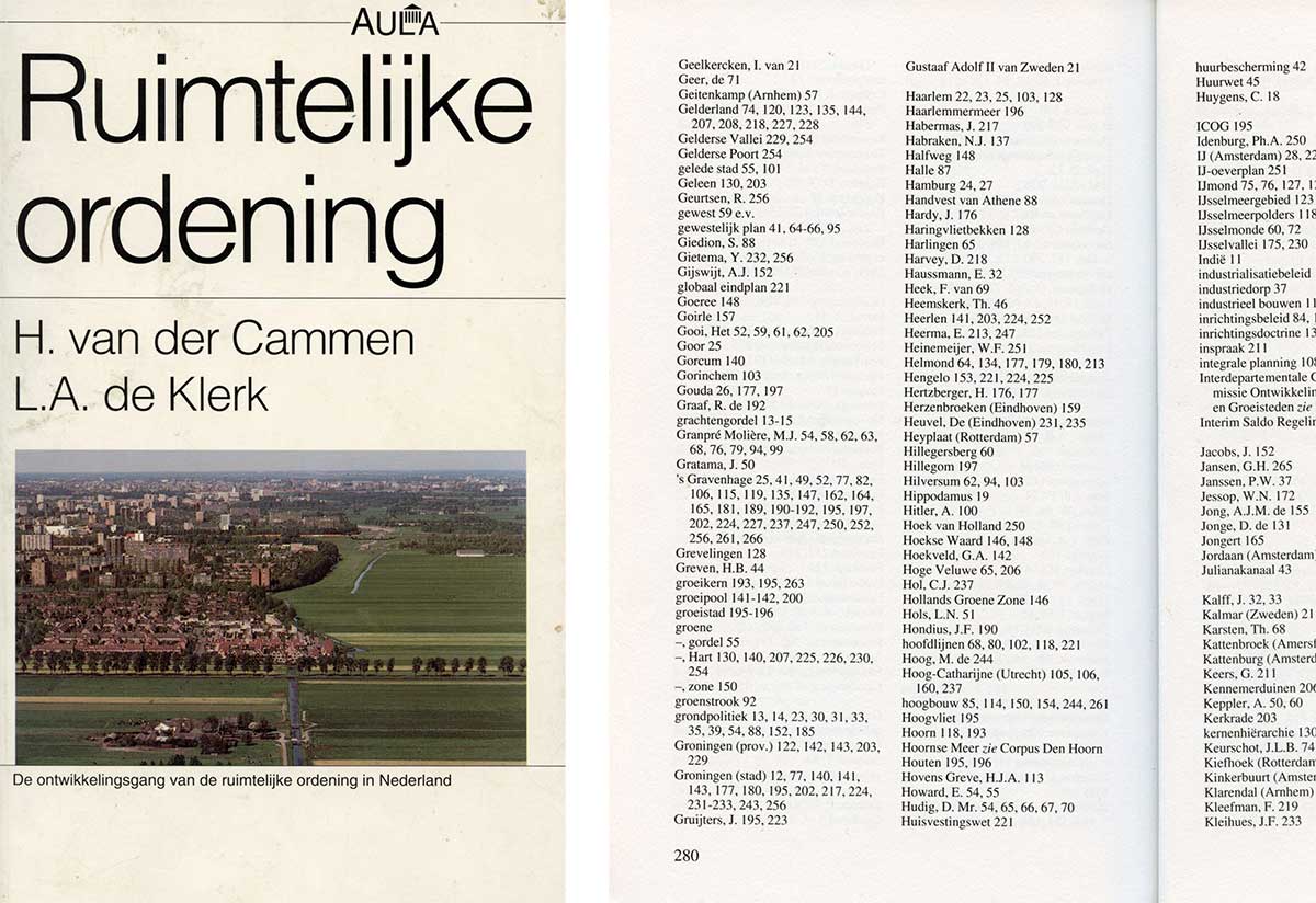 H. van der Cammen en L.A. de Klerk, Ruimtelijke Ordening 1993